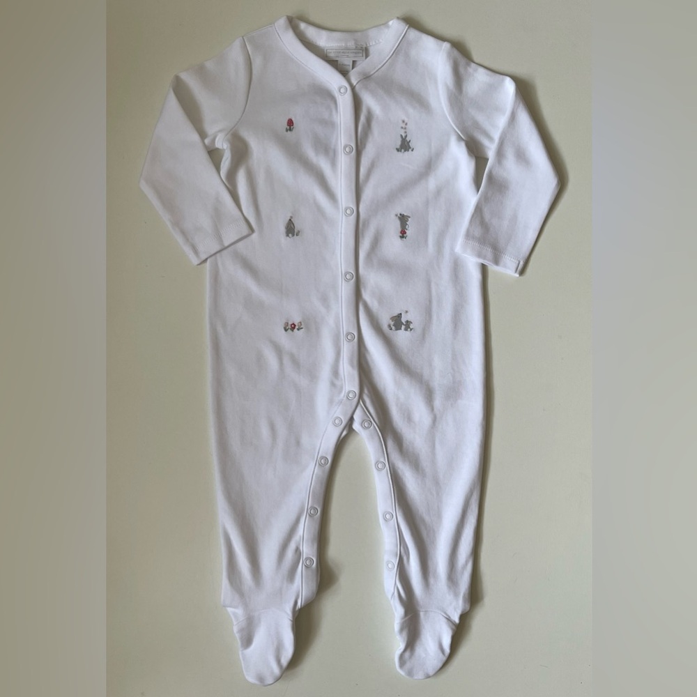 The Little White Company Baby Stargazing Bunnies Embroidered Sleepsuit - 9-12M